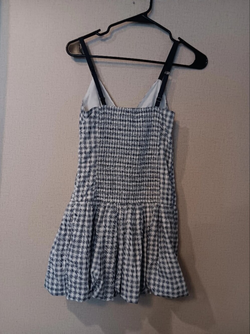 Hollister White Black Plaid Mini Dress Women  Sz S - Picture 6 of 6